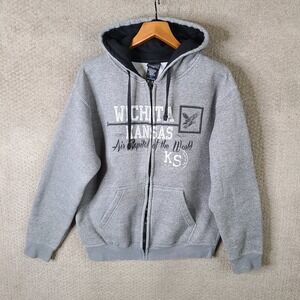 Wichita Kansas Hoodie Mens L Salt Creek Full Zip Fleece Air Capital Of The World